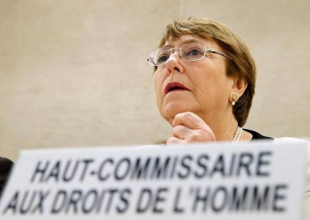 الأمم المتحدة: السلطات السودانية تتحمل المسؤولية عن إتخاذ الأحداث منحًا عنيفًا ميشيل باشليت المفوضة السامية لحقوق الإنسان التابعة للأمم المتحدة في جنيف ، يوم الأربعاء . صورة ل(رويترز)