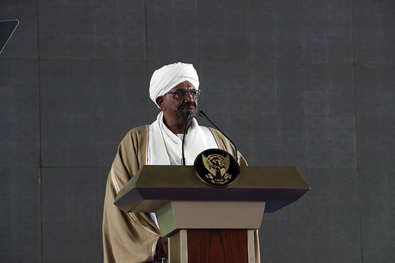 الرئيس السوداني يلقي خطاب بالقصر الجمهوري بمناسبة ذكري الإستقلال ، 31 ديسمبر 2018 . صورة ل(سونا)
