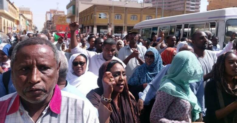 تظاهرات في العاصمة السودانية الخرطوم . ديسمبر 2018