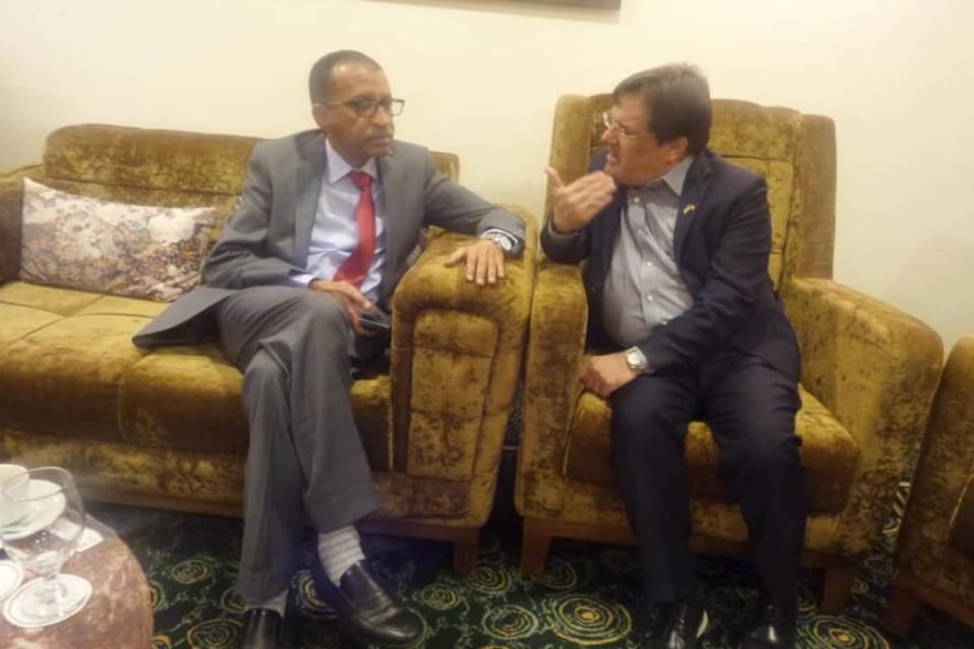 رئيس حزب المؤتمر السوداني يلتقي عضو الكونغرس غوس بيليرأكس والوفد المرافق . 17 مارس 2019