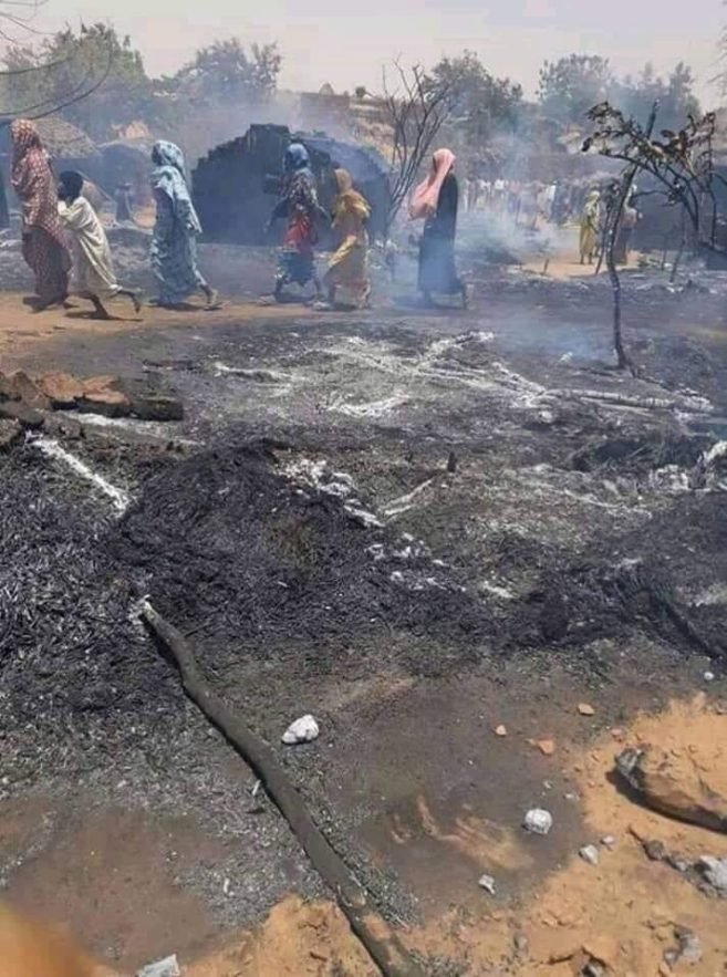 سوق دليج الذي تم حرقه بواسطة مليشيا الدعم السريع