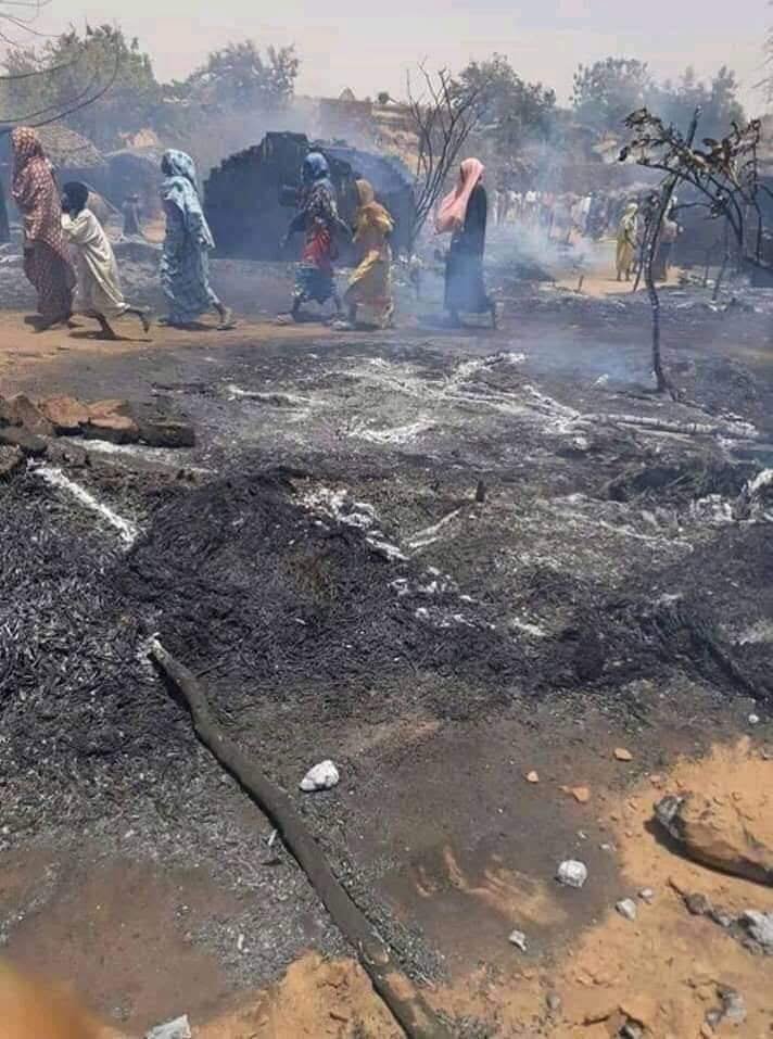 سوق دليج الذي تم حرقه بواسطة مليشيا الدعم السريع