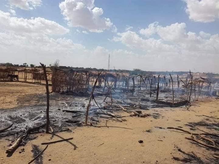 حرق سوق منطقة "فتابرنو"