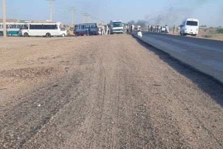 إغلاق طريق الخرطوم بارا