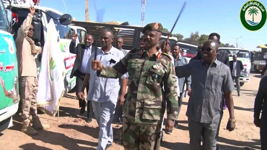 والي الشمالية يدشن قافلة إنسانية ضخمة إلى جنوب كردفان دعماً للمتأثرين بالحرب