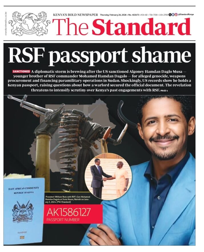 فضيحة جواز كيني تلاحق شقيق حميدتي بعد عقوبات أمريكية